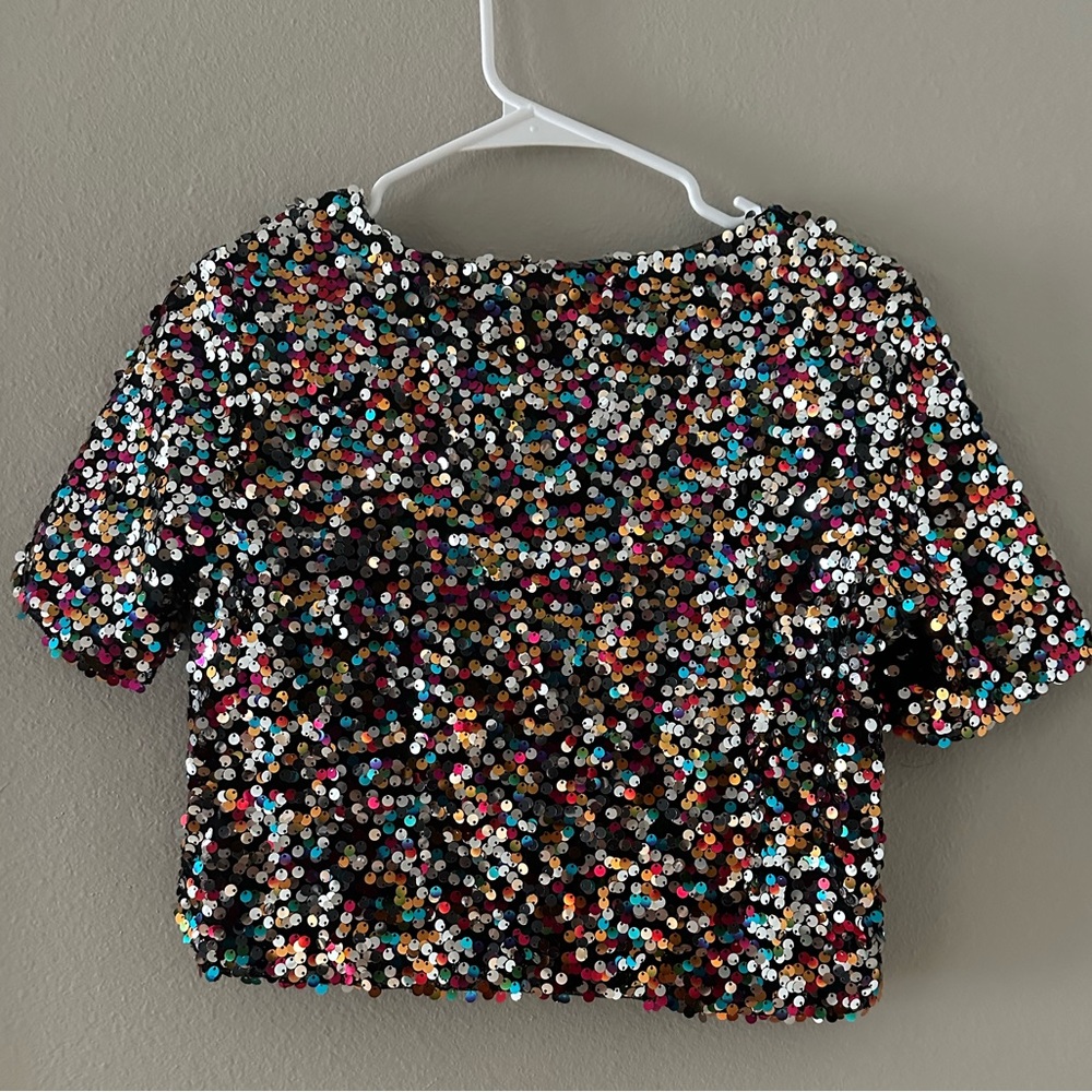 H&M confetti crop top and skirt set Size XS
